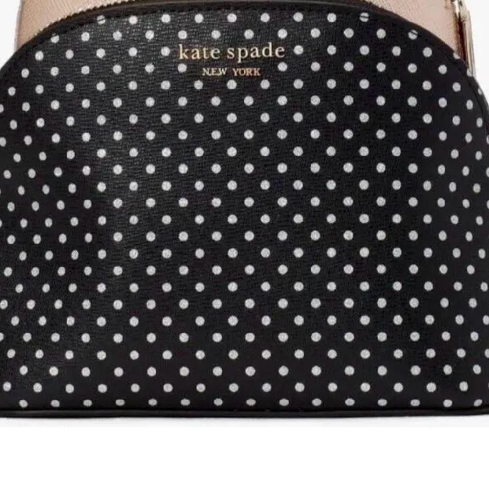 Kate Spade Black and silver  Dotted Dome cross body purse